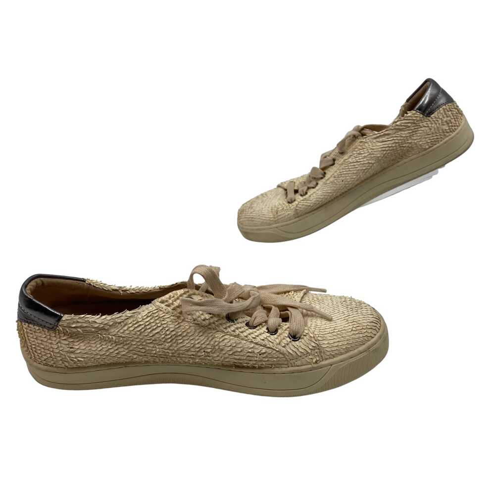 Johnson & Murphy Beige Sneakers Round Toe Lace-Up | Womens 8